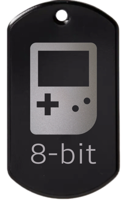 Game boy 8-bit engraved tag