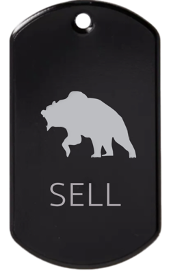 Bear (sell) engraved tag