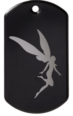Fairy #3 engraved tag